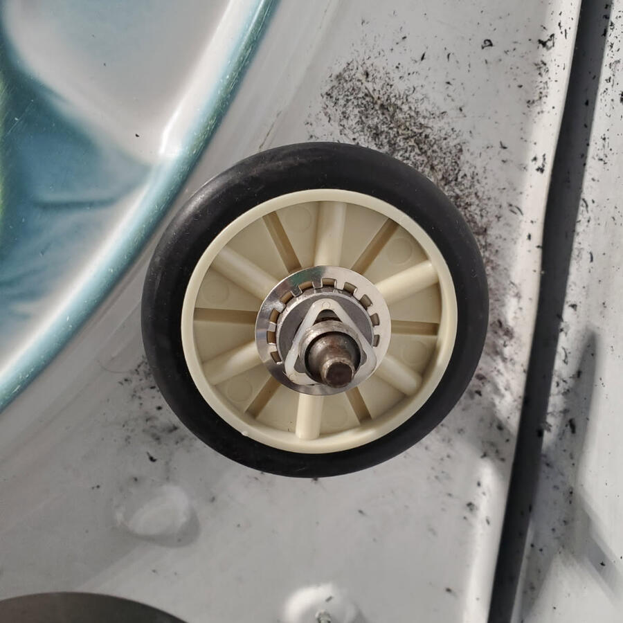 Worn dryer rollers replaced to help restore smoother, quieter operation.